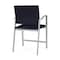 Lesro Newport Wide Hip Chair Metal Frame, Silver, OH Navy Upholstery NP1261 - alternate 3